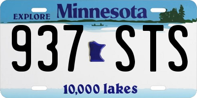 MN license plate 937STS