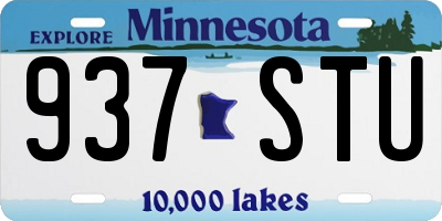 MN license plate 937STU