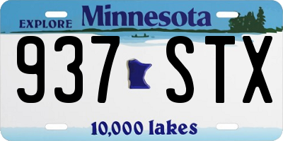 MN license plate 937STX