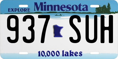 MN license plate 937SUH