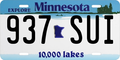 MN license plate 937SUI