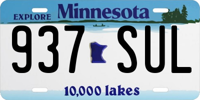 MN license plate 937SUL