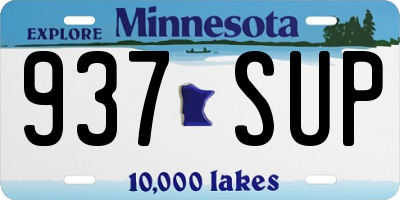 MN license plate 937SUP