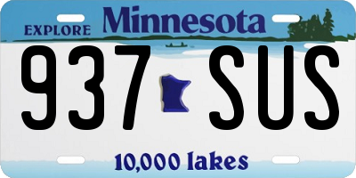 MN license plate 937SUS