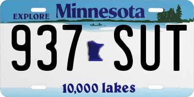 MN license plate 937SUT