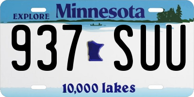 MN license plate 937SUU