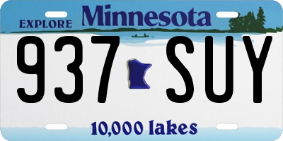 MN license plate 937SUY