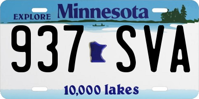 MN license plate 937SVA
