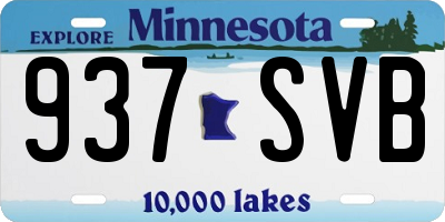 MN license plate 937SVB