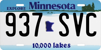 MN license plate 937SVC