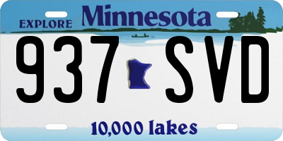 MN license plate 937SVD