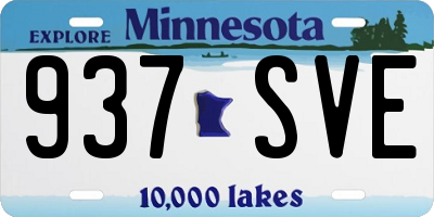 MN license plate 937SVE
