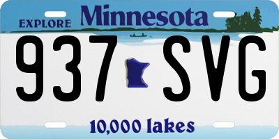 MN license plate 937SVG