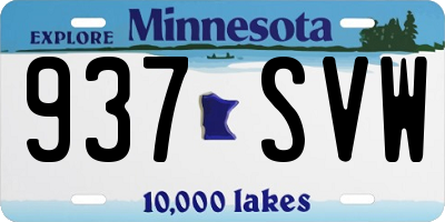 MN license plate 937SVW