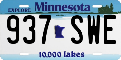 MN license plate 937SWE