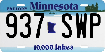 MN license plate 937SWP
