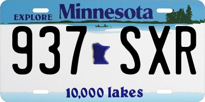 MN license plate 937SXR