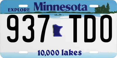MN license plate 937TDO