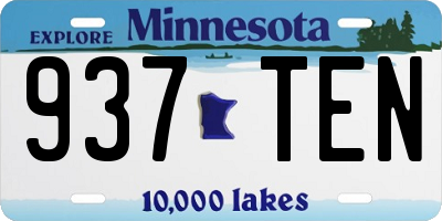 MN license plate 937TEN