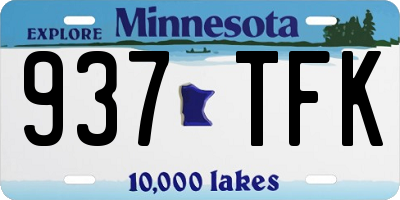 MN license plate 937TFK