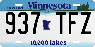 MN license plate 937TFZ