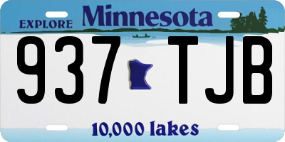 MN license plate 937TJB