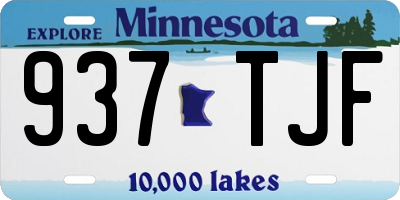 MN license plate 937TJF