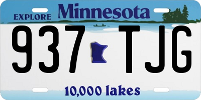 MN license plate 937TJG