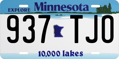 MN license plate 937TJO