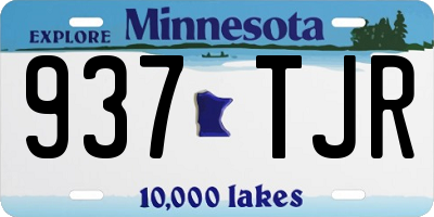 MN license plate 937TJR
