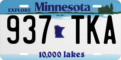 MN license plate 937TKA