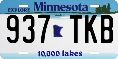 MN license plate 937TKB