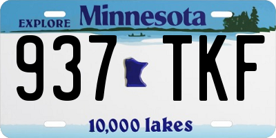 MN license plate 937TKF