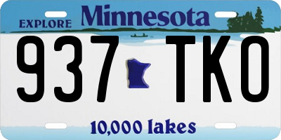 MN license plate 937TKO