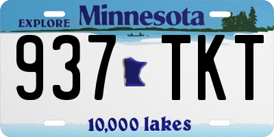 MN license plate 937TKT