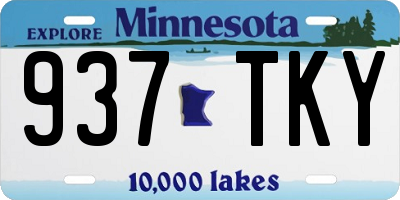MN license plate 937TKY