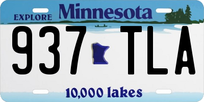 MN license plate 937TLA