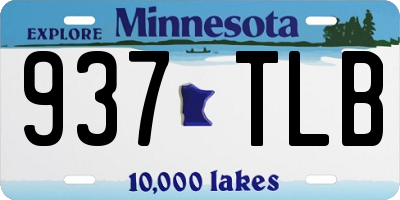 MN license plate 937TLB