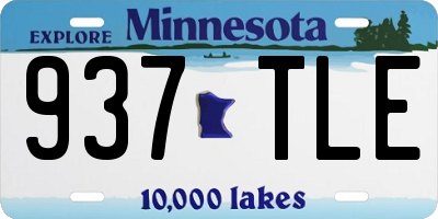 MN license plate 937TLE