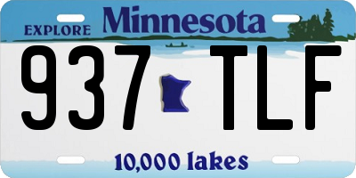 MN license plate 937TLF
