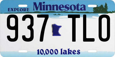 MN license plate 937TLO