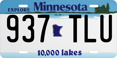 MN license plate 937TLU
