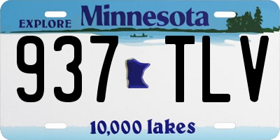 MN license plate 937TLV