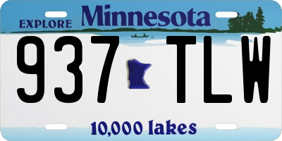 MN license plate 937TLW