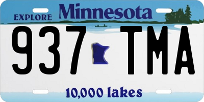 MN license plate 937TMA