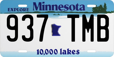 MN license plate 937TMB