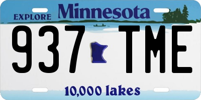 MN license plate 937TME