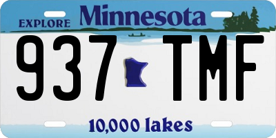 MN license plate 937TMF
