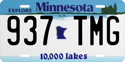 MN license plate 937TMG