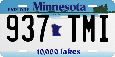 MN license plate 937TMI